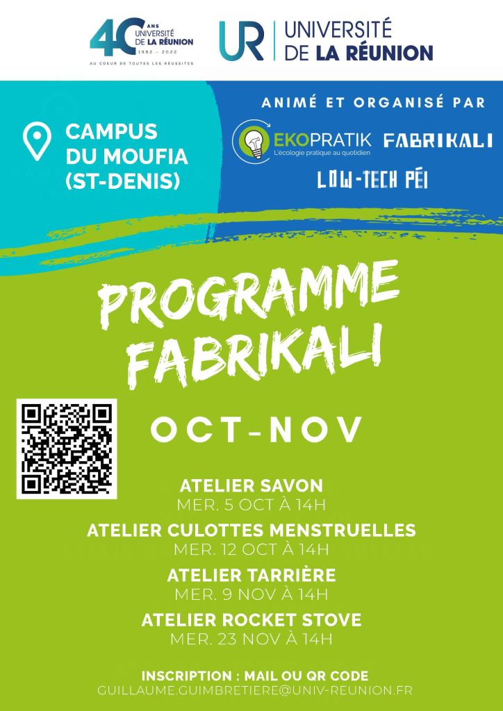 Affiche programme des ateliers low tech 