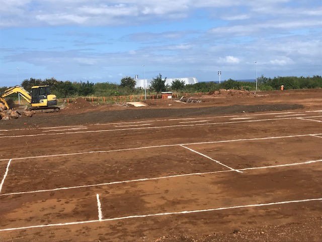 Photo du chantier du projet de construction de la Faculté de Santé au début du chantier 