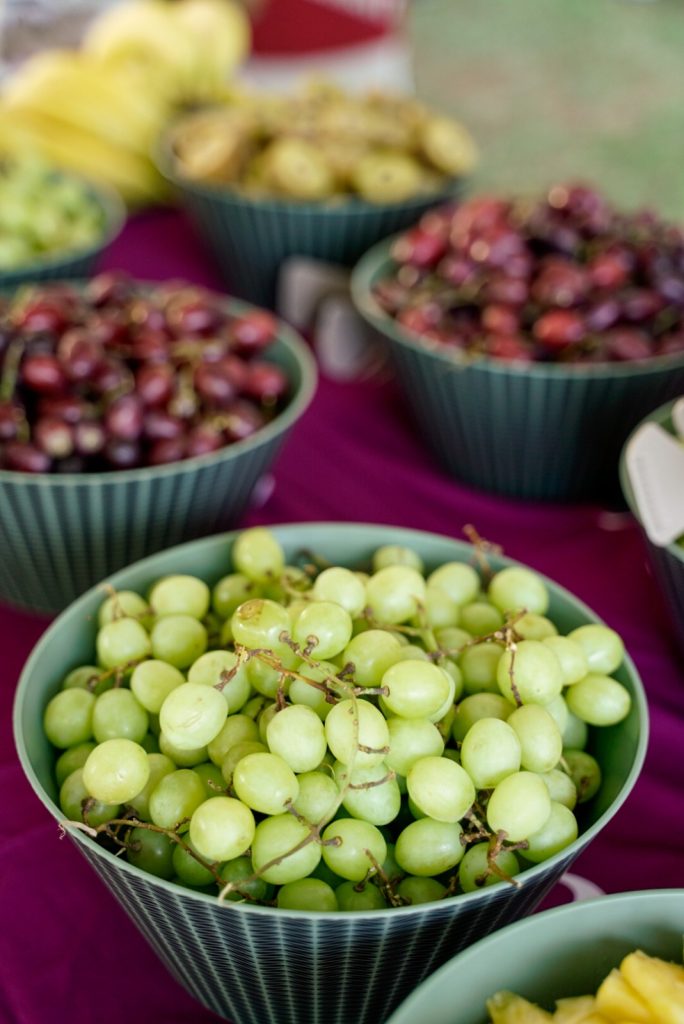 Photo of grapes, offered at breakfast