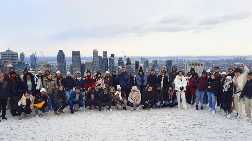 Group photo of GEA students in Montreal