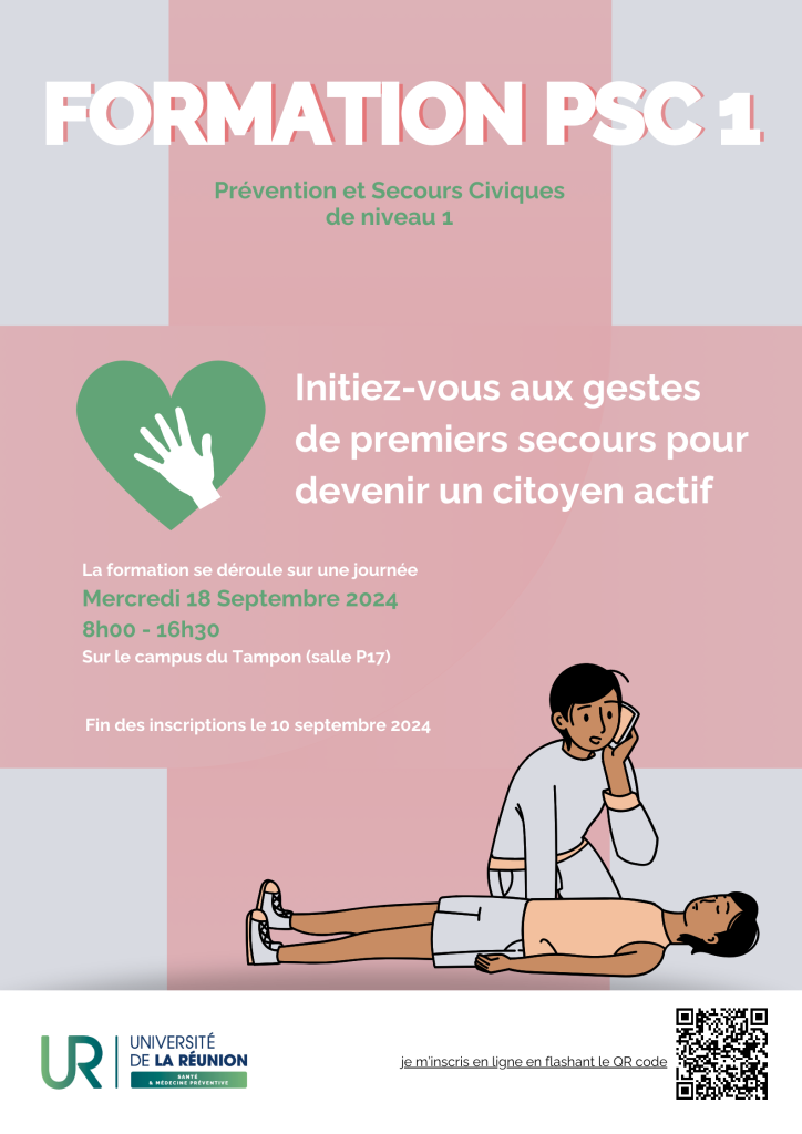 Affiche de formation préventions et secours civique niveau 1
