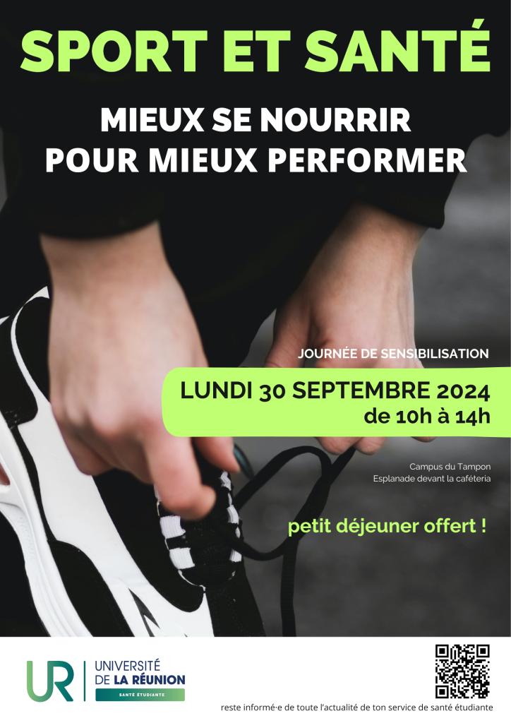 "Sport and Health" poster "Eat better to perform better" 